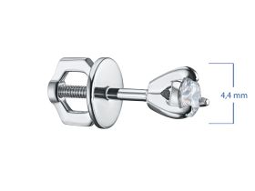 Пусеты из белого золота с бриллиантами э4701пс05112600