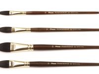 Кисть белка микс №10 овальная "язык" Pinax "Poseidon 826" короткая ручка