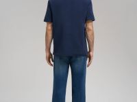 Поло свободного кроя из хлопкового трикотажа