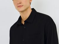 Рубашка из вискозы, Черный