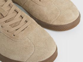 Кеды из натуральной замши, Бежевый