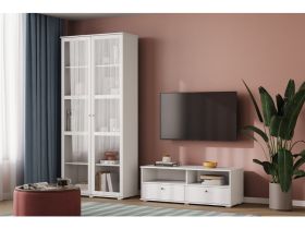 Витрина Амели 2-102x220 Белый