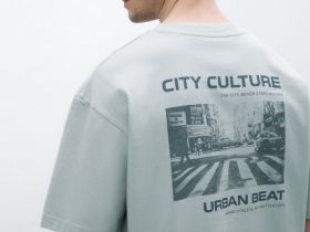 Футболка с фотопринтом, Серый