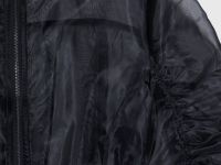 Бомбер из органзы для девочек, Черный