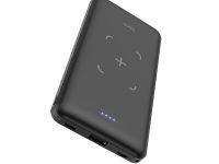 Внешний аккумулятор Hoco J50 10000 mAh USBx2 2.0A/MicroUSB /Type-C/Lightning с беспроводной зарядкой (черный)