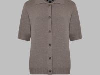 Легкий кардиган прямого кроя с коротким рукавом