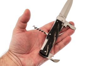 Автоматический многофункциональный нож Mikov Predator, сталь 420, рукоять рог буйвола