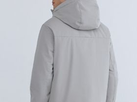 Утеплённая куртка с капюшоном, Бежевый