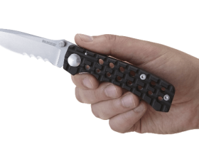 Складной нож CRKT R1804 Ruger® Knives Go-N-Heavy™, сталь 8Cr13MOV Stonewashed Combo Blade, рукоять алюминий