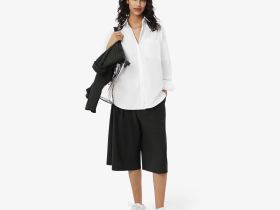 Женская рубашка Lacoste из хлопка