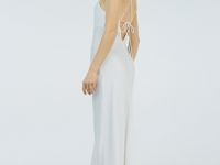 Платье на тонких бретелях, Белый