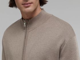 Кардиган с шерстью на молнии