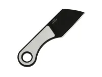 Нож шейный CJRB Chip, сталь AR-RPM9 Black PVD Coating, рукоять G-10 черно-белая