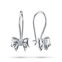 Серьги из белого золота с бриллиантами э0901сг07171400