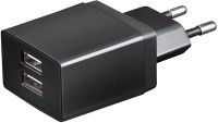 Зарядное устройство Akai CH-6C02B USB/USB 15 Вт Чёрное