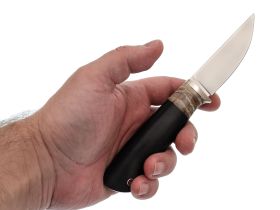 Рыбацкий нож Партнер 1, сталь M390, рукоять граб, вставка зуб мамонта