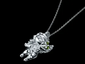 Подвеска из серебра с хромдиопсидом э0605пд12250368