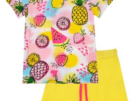 Комплект для девочки: футболка, шорты