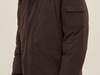 Пальто утепленное с воротником-стойкой