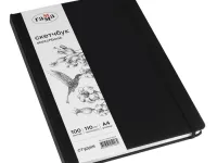 Скетчбук Гамма "Студия" А4 100 л 110 г, черный, твердая обложка, на резинке, белая