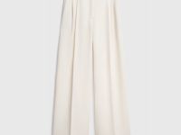 Брюки из поливискозы со складками, Бежевый