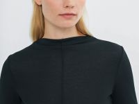 Лонгслив с шерстью, Черный