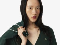 Эластичное хлопковое платье Lacoste