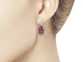 Серьги из белого золота с рубинами э4780сг07250377_white