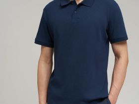 Поло облегающего кроя из хлопкового трикотажа