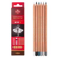 Набор карандашей пастельные Koh-I-Noor "Gioconda Soft 8826 Grey Line" 6 цв, картон. упак., европодве