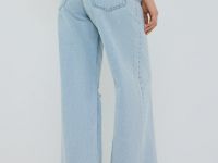 Прямые свободные джинсы, Голубой
