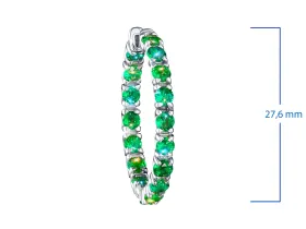 Серьги из серебра с изумрудами э0678сг07250371