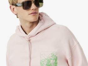 Мужской хлопковый свитшот Lacoste свободного кроя