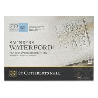 Альбом-склейка для акварели Saunders Waterford C.P. среднее зерно 36х26 см 20 л 300 г белый