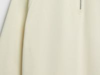 Толстовка с воротником-стойкой на молнии, Белый