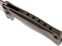 Нож складной LionSteel SR11 G (GREY), сталь Uddeholm Sleipner® Satin, рукоять титан по технологии Solid®, серый