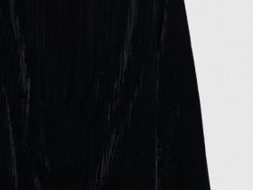 Платье мини из жатого бархата, Черный