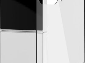 Защитное стекло VLP Premium Shield для Samsung Galaxy Z Флип8/Флип7 с чёрной рамкой