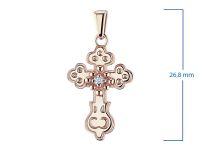 Подвеска из красного золота с бриллиантом э0201пд12092800