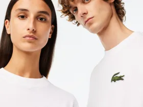 Футболка Lacoste оверсайз унисекс из органического хлопка
