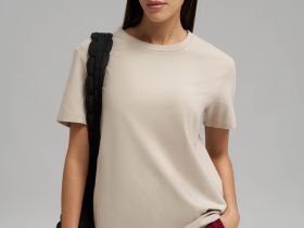 Футболка прямого кроя из джерси