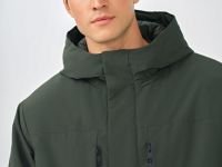 Утеплённая парка с капюшоном, Зеленый