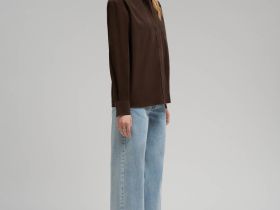 Свободная рубашка из вельвета