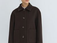 Куртка из пальтовой ткани, Коричневый