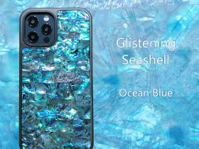 Чехол-накладка K-Doo Seashell для iPhone 13 Pro пластиковый (голубой)