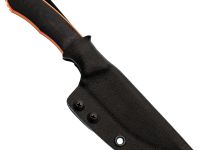 Нож Коршун Техно малый, сталь N690, рукоять G10 черно-оранжевый