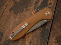 Складной нож CJRB Feldspar, сталь D2, Brown G10