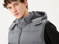 Мужской утеплённый жилет Lacoste с капюшоном