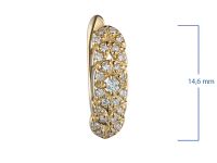 Серьги из желтого золота с бриллиантами э0301сг06210504