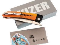 Складной нож Kizer Momo Albuquerque, сталь Nitro-V, рукоять G10 с принтом
